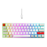 Teclado Mecanico Newmen Gm610 60% Rgb- Conmutadores Marrón