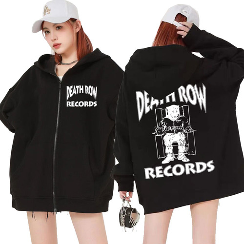 2 Uds Death Row Records Sudaderas Con Cremallera Rapero