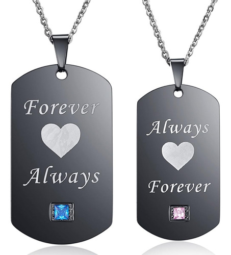 Collares Para Parejas Thintom Forever Always Matching Set De