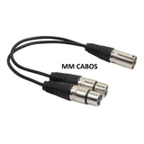 Cabo Y Xlr Macho 2 Xlr Fêmea 0,20 Metros