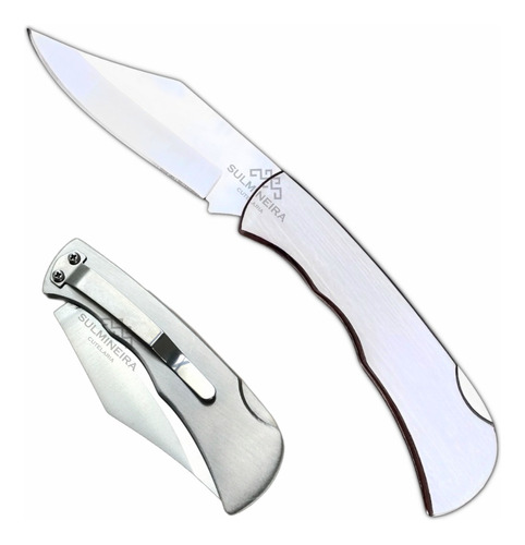 Canivete Barretos De Inox Com Presilha E Trava De Segurança