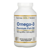 Ômega 3 Premium Fish Oil Oil Oil Peixe - 240 Cápsulas Blandas Importado