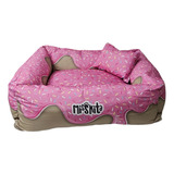 Cama Pet Donuts Grande Lavável Conforto Com Almofada Cão Gg