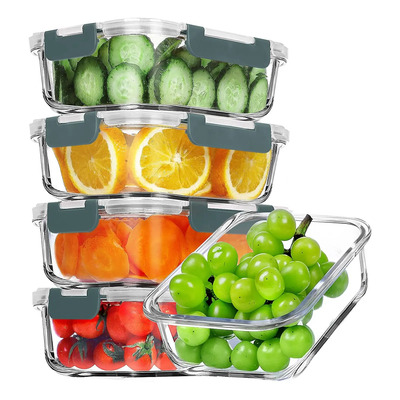 Verones 5 Pack 36 Oz Glass Meal Prep Containers, Airtight... | Meses sin interés