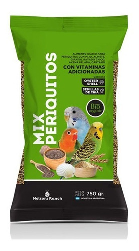 Alimento Mix Periquitos X 750 Grs Nelsoni Ranch