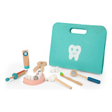 Juego De Dentista Estuche Madera 19 Pzs Juguete Didactico