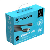 Cabo Dados Motorola Original Usb-c 2 Metros Tipo C Preto