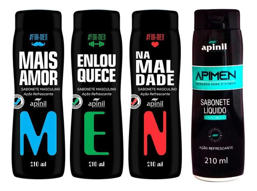 4 Sabonetes Intimo Masculino Refrescante For Men Apinil