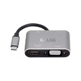 Adaptador Cable Usb C Hdmi 4k/vga/tipo C/usb 3.0 Hub 4 En 1 