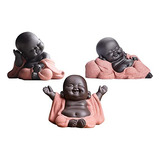 Colección De 3 Estatuas Sonrientes De Buda Lindas 3 Es...