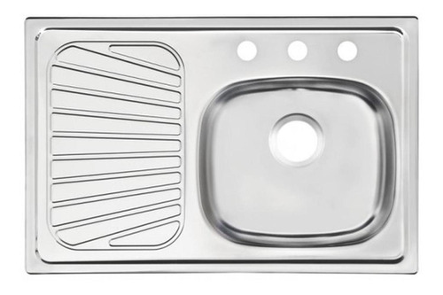 Tarja/fregadero Cocina De Acero Inoxidable 80x52 Izquierda