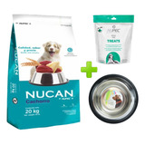 Pack Nucan Cachorro (20kg) + Plato 96 Oz + Treats 