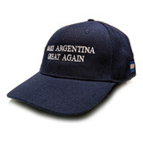 Gorra Maga Make Argentina Great Again Gabardina Azul Marino