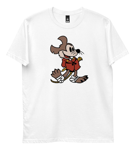 Playera Micky Mousee Homeless Con Barba Y Espada