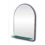 Espejo Capilla Con Estante Perfil Oro/blanco 38x52cm