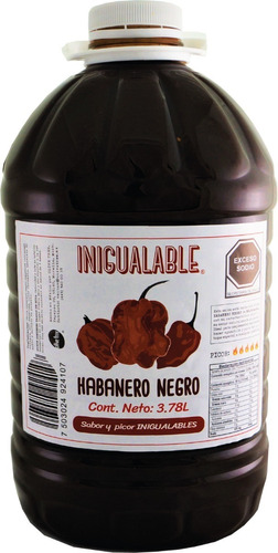 Inigualable Salsa Alitas - Habanero Negro - 1 Garrafa 3.78 L