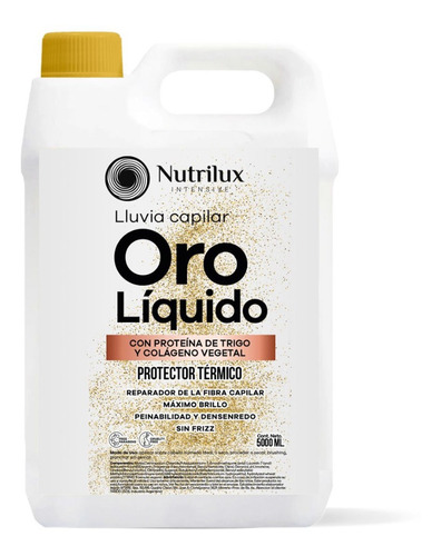 Protector Termico 5 Litros Oro Liquido Argan Unico! Nutrilux