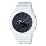 Relógio Casio G-shock Unissex Anadigi Branco Ga-2100-7adr