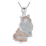 Collares De Gato Freesloth De Plata De Ley 925, Joyería De G