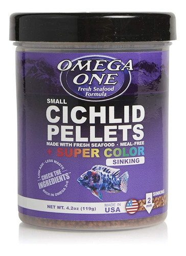 Cichlid Pellets 119gr Comida Gránulos Pequeños Cíclidos