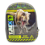 Jurassic world mochila 12  warning line t-rex espalda