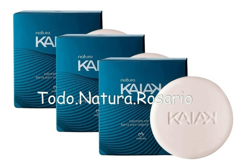 Jabón En Barra Natura Kaiak Clásico Masculino 90g Kit X3 Un