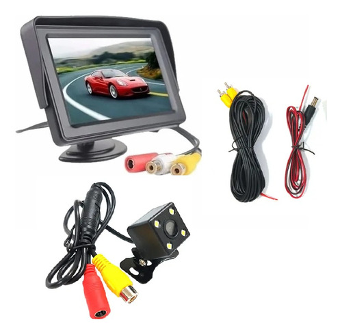 Kit Monitor Pantalla Color 4,3 Y Camara Retroceso.