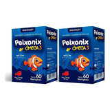 Kit 02 Peixonix Ômega 3 Mastigável Cereja 60 Caps Maxinutri