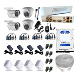 Kit Hikvision Turbo Hd  Cctv Dvr 4c + 4 Camaras + 50mt Cable