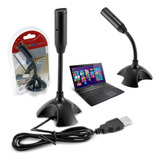 Microfone Para Pc Usb Desktop Com Suporte De Ajustvel 360