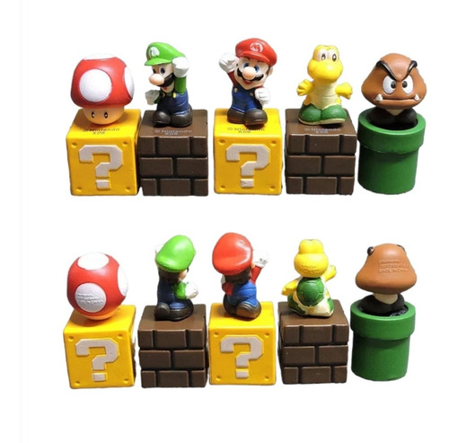 Set De 5 Figuras De Super Mario Bros 