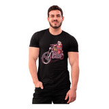 Playera Navidad - Hombre - Santa Motociclista