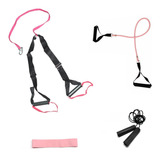 Set Kit Rosa Banda Suspension + Tiraband + Extensor + Soga