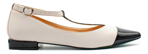 Balerina Flat Beige Con Latigo Ajustable Pikiki