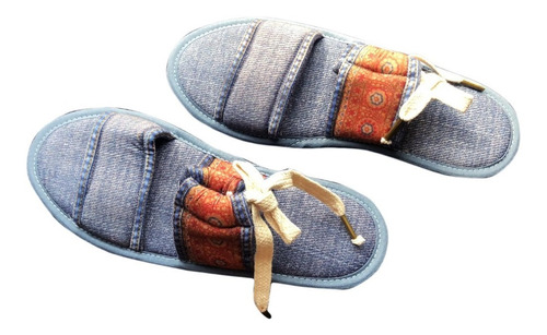 Pantufla Chinela Ojota Jean Suela Goma Abierta Sheli 22246