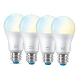 Lampara Led Inteligente Wiz Wifi Smart Blanca E27 X4 Un