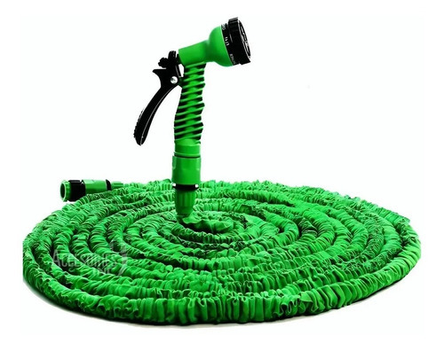 Manguera Flexible Expandible 30 Metros Aspersor Jardin Color Verde