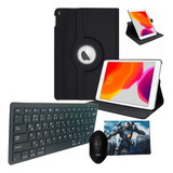 Capa Case P/ iPad 10.2 2019 2020 2021 + Teclado Mouse S/fio