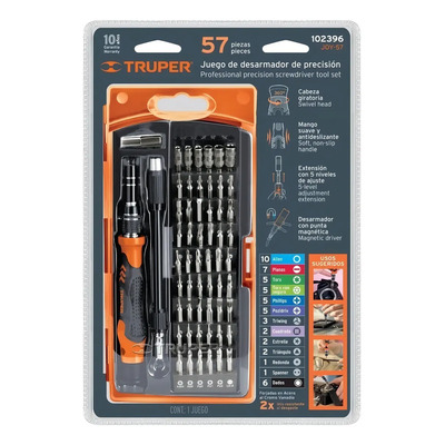 Desarmador Precision 57 Puntas Intercambiables Truper Joy-57 102396