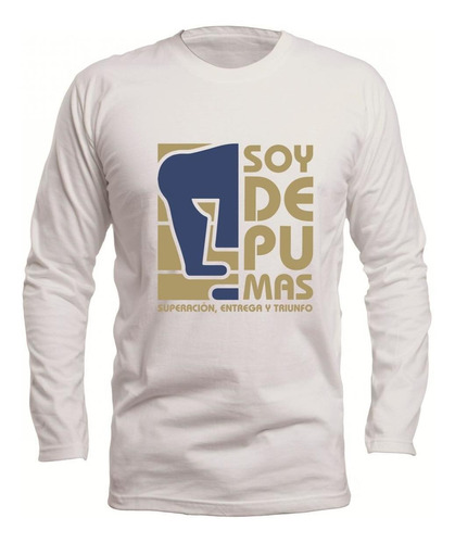 Playera Hombre Soy De Pumas Manga Larga