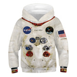 Sudadera Con Estampado De Astronauta De La Nasa Para Niños