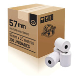 200 Rollos Papel Termico 57x20 Especial Posnet / Balanza 