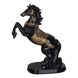 Caballo Estatuilla Adorno Estatua Decoración Negro