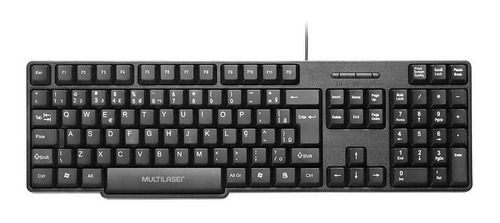 Teclado Teclas Baixas Entrada Usb Abnt2 Preto Multilaser