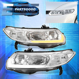For 06-11 Honda Civic Fg Coupe Jdm Clear Led Drl Sequent Aac