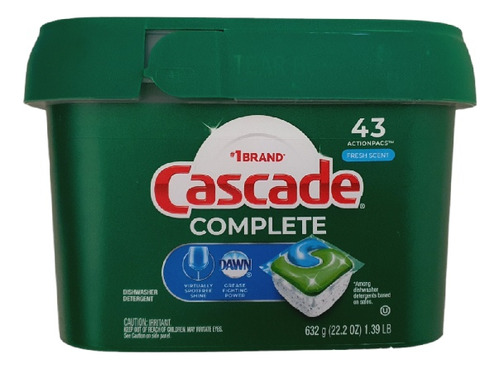 Detergente Para Lavavajillas Cascade Complete De 43 Capsulas