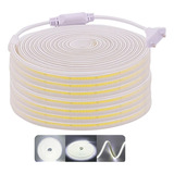 Fita Led Cob 7 Metros Branco Frio 6500k 110v 280led/m + Plug