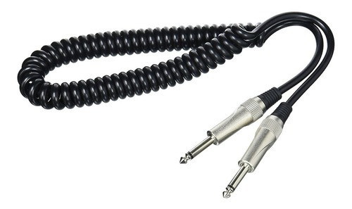Cable Plug- Plug Mono 6 Metros En Espiral Para Guitarra Bajo