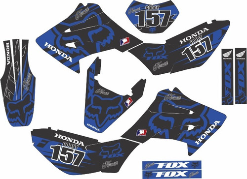 Kit Trilha Tornado Xr250 Adesivo Fino 0,20 Mm Azul Kr 