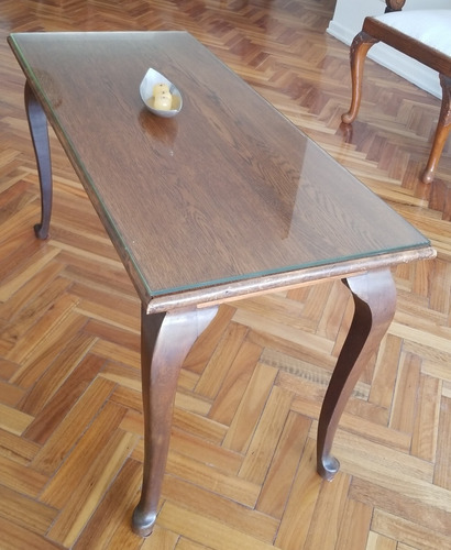 Mesa Ratona Antigua Roble Reina Ana 102x46cm / No Envío 